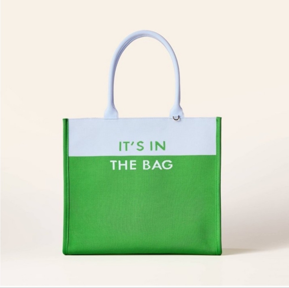 Kate Spade By Target Green and Light Blue Tote Bag